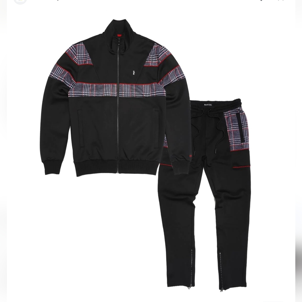 MAKOBI POLY PLAID TRACK SET 